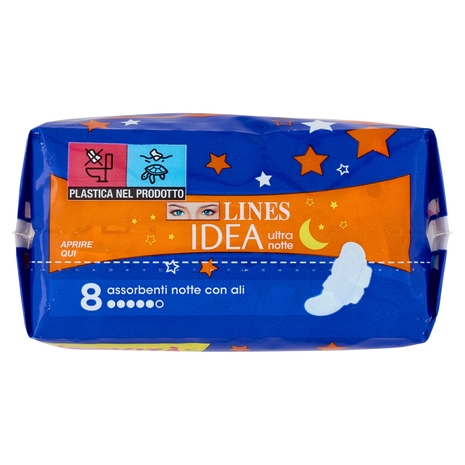 Lines Idea ultra notte con ali 8 pz